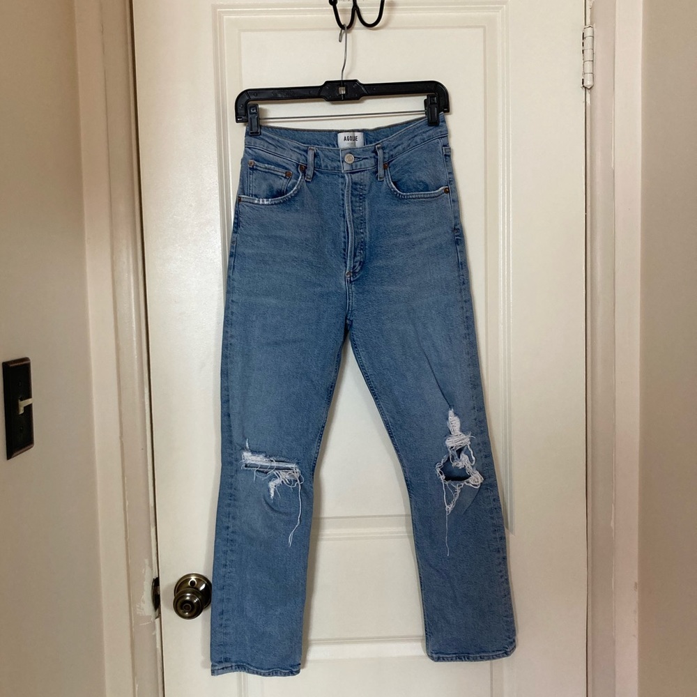 Agolde Jeans High Rise Straight Leg Riley - Picture 2 of 5